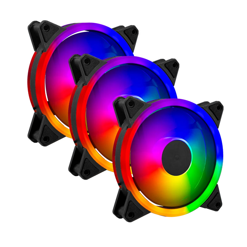 Kit 3 Ventiladores de 120mm Balam Rush Eolox Blaze EX30K: Velocidad: 1200 Rpm Flujo de aire: 31.3 CFM - Kit 3 Ventiladores de 120mm Balam Rush Eolox Blaze EX30K: Velocidad: 1200 Rpm Flujo de aire: 31.3 CFM -